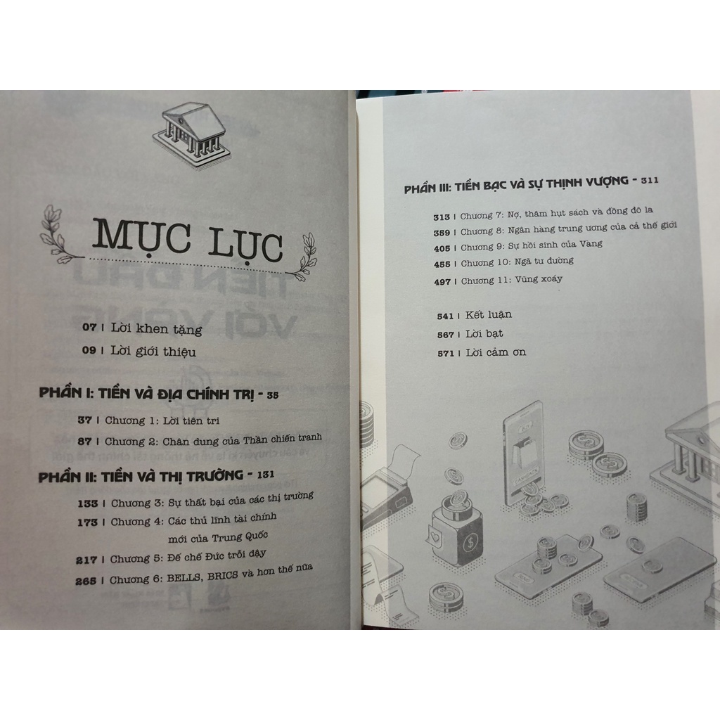 Sách - Tiền đấu với vàng