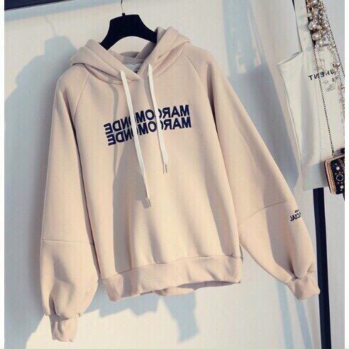 Áo Hoodie Unisex Ulzzang Màu Đỏ Có Mũ Vải Nỉ Ngoại Cao Cấp N18