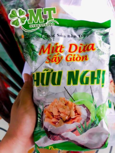 [Mã INCU1114 giảm 25% đơn 99K] Mứt dừa sấy giòn Hữu Nghị gói 300g