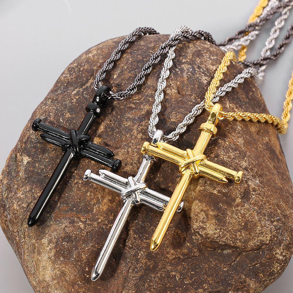 Vòng cổ Mặt Thánh Giá Phong Cách Vintage Thời Trang Cho Nam