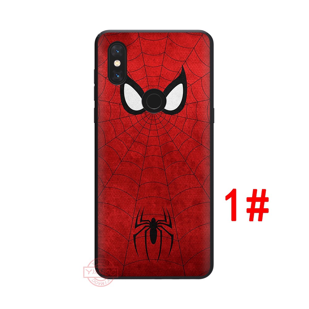  Ốp điện thoại in hình biểu tượng Spider Man dành cho Xiaomi Mi 8/8 SE/9/9 SE/A1/5X/A2/6X/8 Lite/A2Lite/F1/Max 3