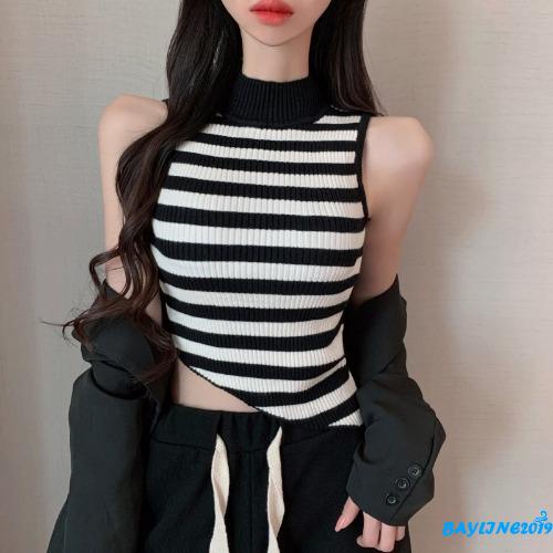 Áo Hai Dây Ôm Dáng Màu Sắc Trơn Họa Tiết Kẻ Sọc Thời Trang Mùa Hè Cho Nữ