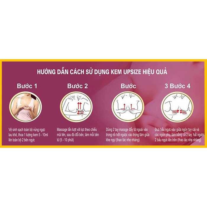 Combo 3 Tuýp Kem Nở Ngực UPSIZE Chính Hãng [AUTH] - Massage Tăng Kích Thước ngực AN TOÀN & HIỆU QUẢ NHANH | BigBuy360 - bigbuy360.vn