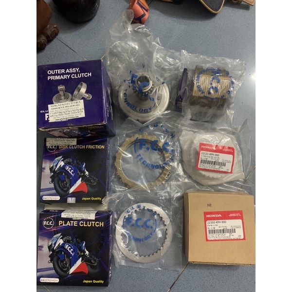 Combo nồi Fu neo / Fu 2 / Wave 125/ Fu 125 / Fu X nhông hú nồi sau Zin FCC + Honda