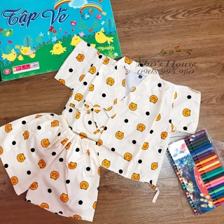 Set bé gái yukata mùa hè rực rỡ