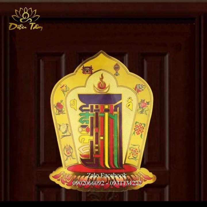 Miếng dán xe ô tô, nhà cửa chủng tự Kalachakra