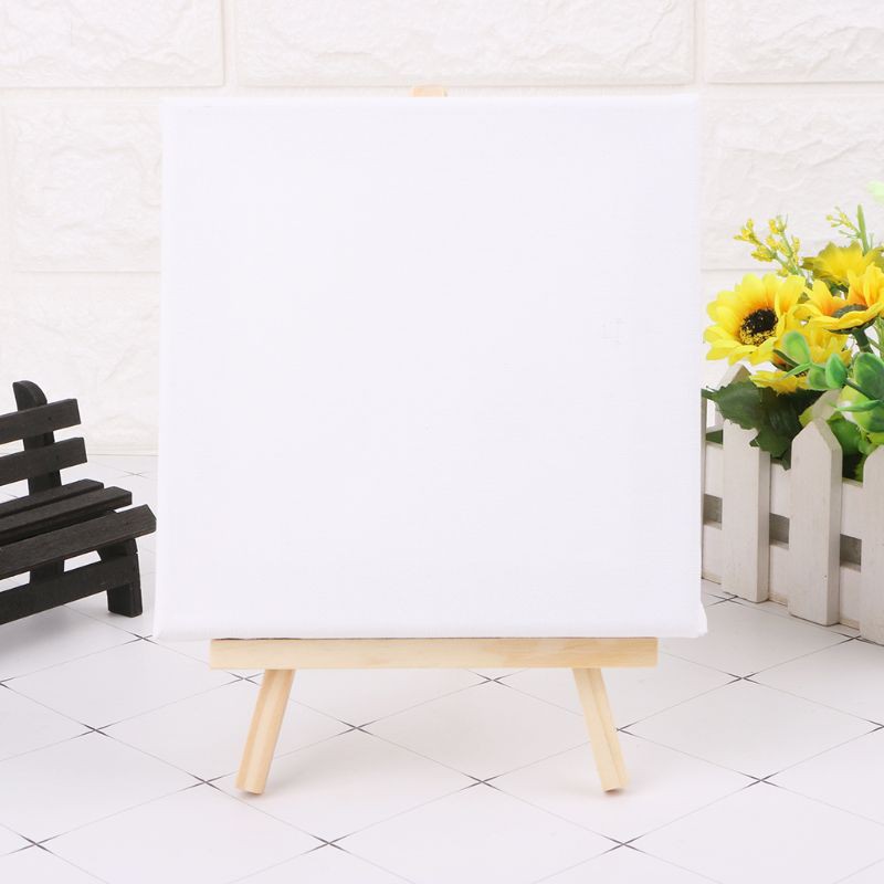 Bộ Giá Đỡ Tranh Vẽ Bằng Gỗ Và Vải Canvas Tự Nhiên Dùng Trang Trí Tiệc Cưới