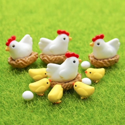 Phụ kiện Bộ Dàn Gà- Phụ kiện trang trí cây xanh để bàn làm việc, mô hình trang trí cho bể cá, tiểu cảnh