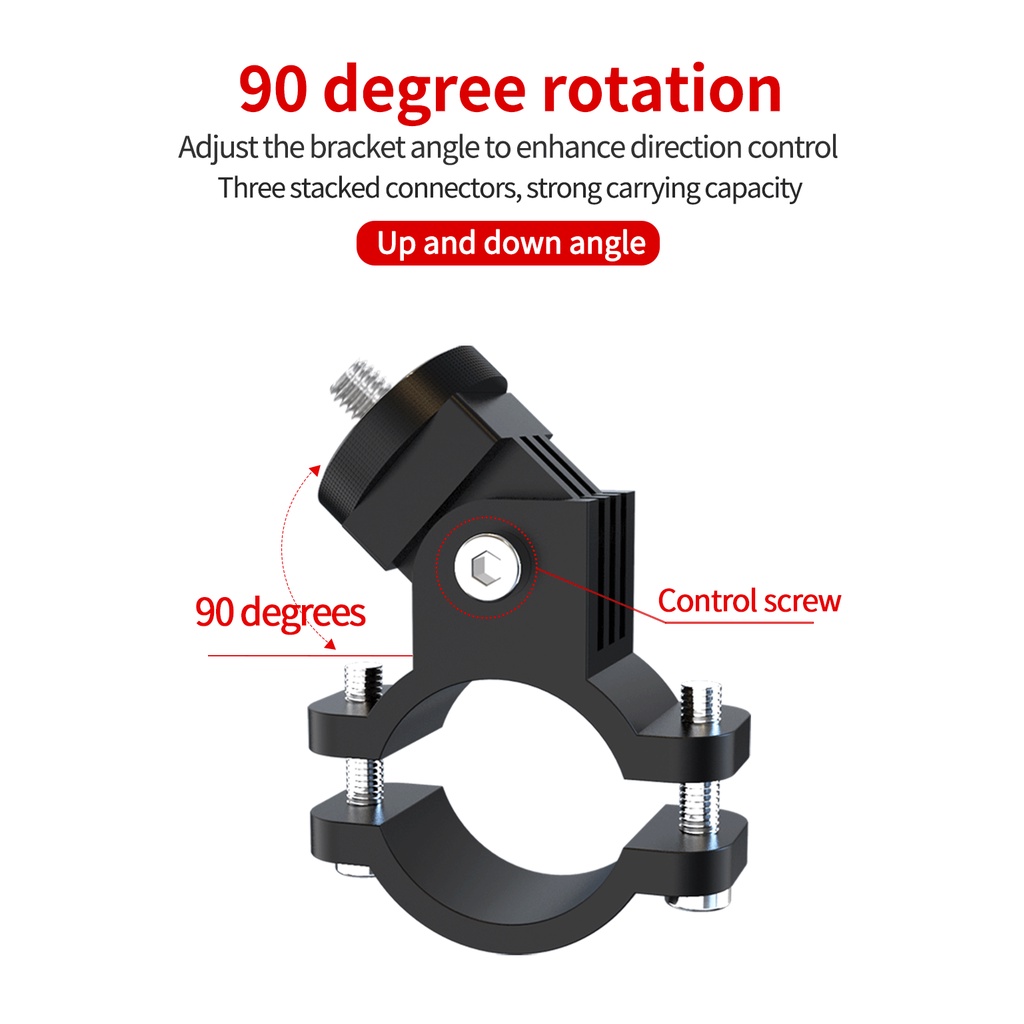 Giá đỡ máy ảnh 1 / 4 '' XT-XINTE bằng hợp kim nhôm chất lượng gắn tay lái xe đạp / mô tô