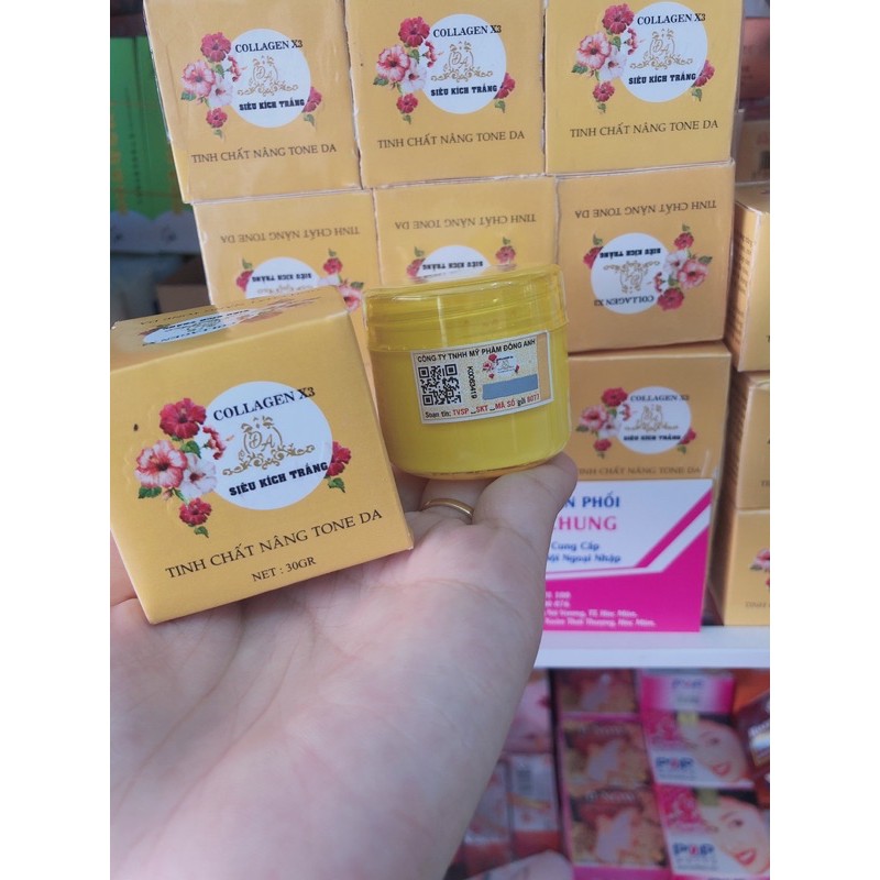 Kem kích trắng x3 collagen vàng