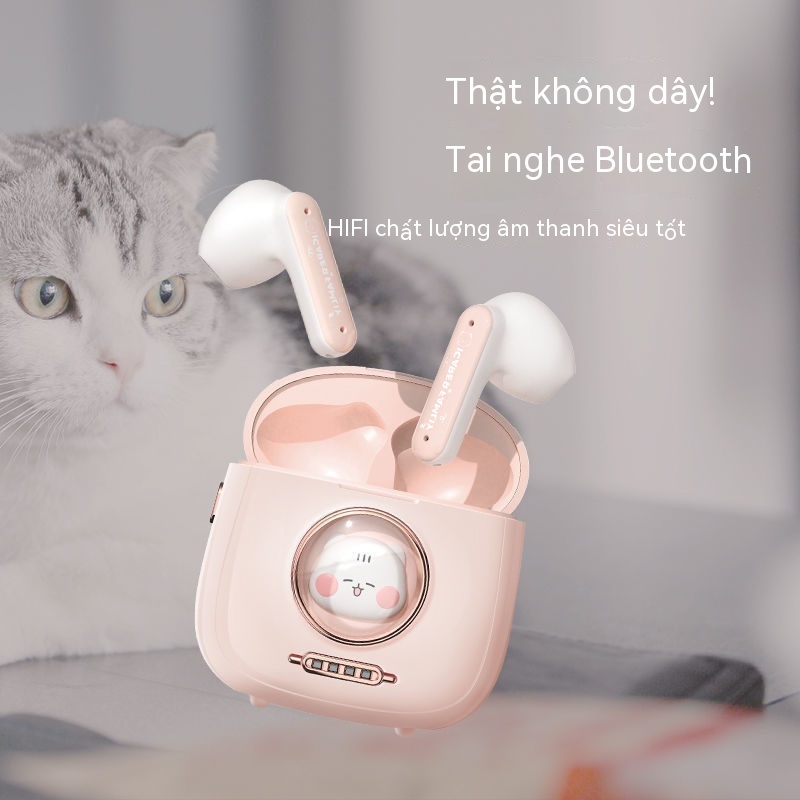 Tai Nghe Nhét Tai Bluetooth 2022 Mini Âm Thanh Siêu Lớn Giảm Tiếng Ồn Chất Lượng Cao Phong Cách Mới Cho Nữ