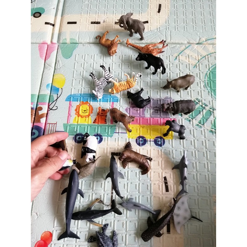 Set mô hình đồ chơi bằng nhựa mô phỏng động vật cho bé