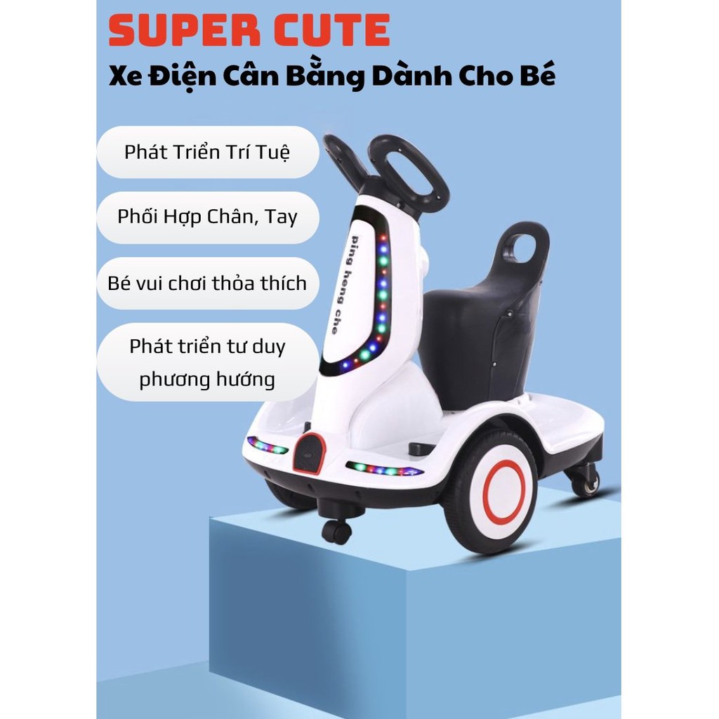 Xe cân bằng cho bé 1-6 tuổi đứng và ngồi 2in1 SUPER CUTE