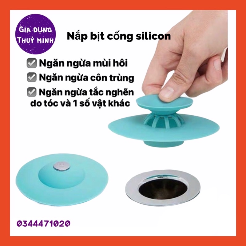 Nắp bịt miệng cống silicon tiện lợi ( có quà tặng )