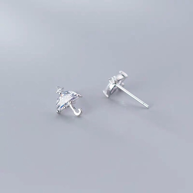 Khuyên tai hình chiếc ô (dù) bạc chuẩn đẹp