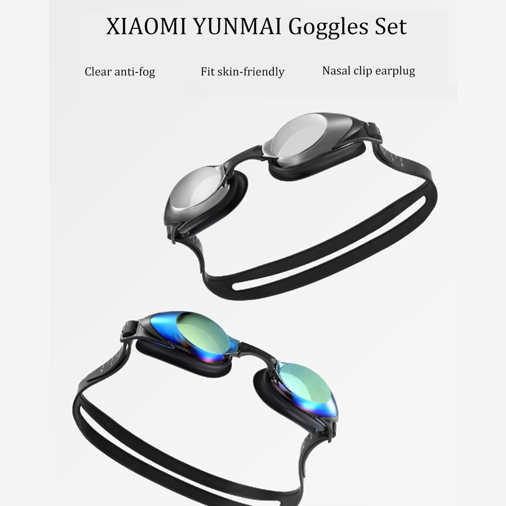 ♗Bộ Gồm Kính Bơi + Nút Bịt Tai Kẹp Mũi Xiaomi Yunmai Bằng Silicone Chống Hơi Sương Tiện Lợi