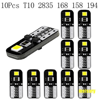 Set 10 bóng đèn led canbus t10 w5w 192 168 194 ánh sáng trắng 6000k 5730-smd