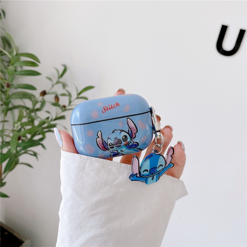 Vỏ gấu Pooh/Stitch hoạt hình IMD cho hộp tai nghe iPhone AirPods Pro AirPods 1/2