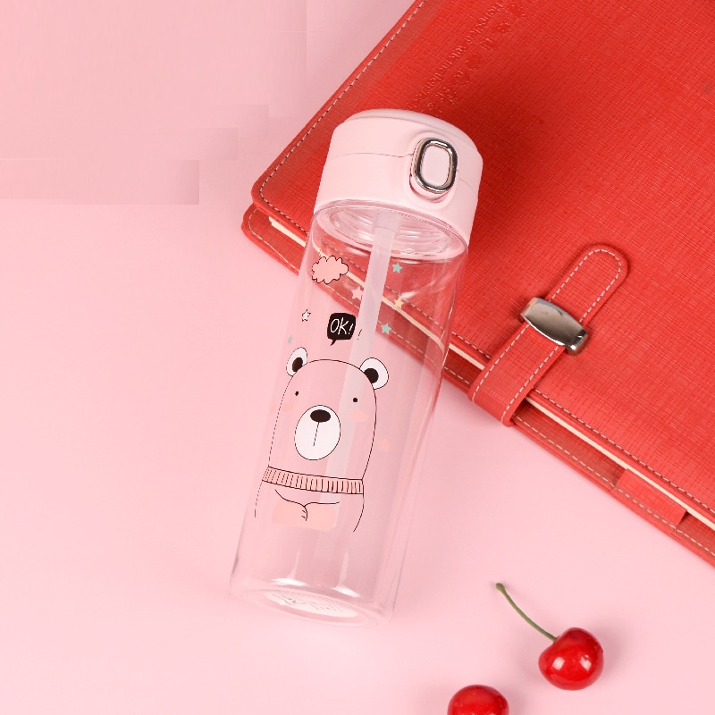 Bình nhựa đựng nước cho bé 350ml- Tặng kèm nhiều Sticker