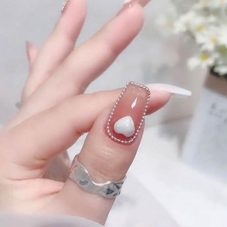 Set 50c Charm Tim Trắng Trang Trí Móng M16