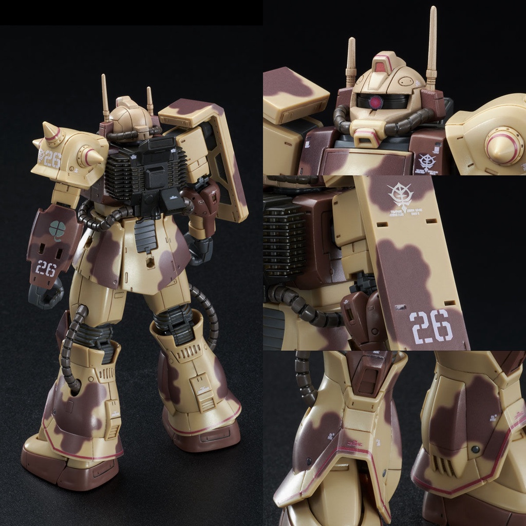 Mô Hình Gundam HG Origin Zaku Desert Type Double Antenna (P-Bandai)