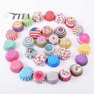 Giấy lót cupcake mềm xếp li Hoa Văn / Trắng