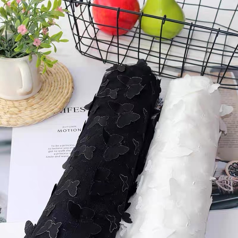 🦋 VẢI VOAN LƯỚI THÊU BƯƠM BƯỚM NỔI 🦋