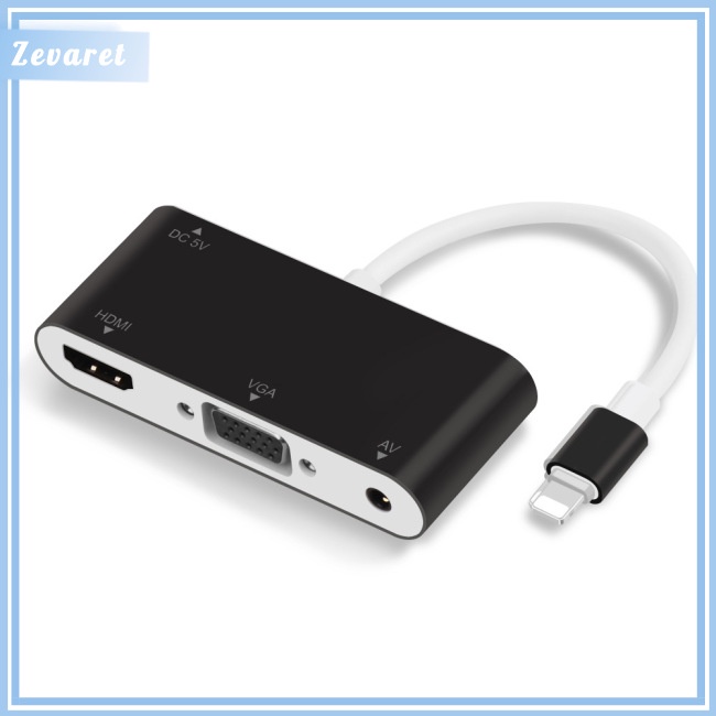 Cáp Chuyển Đổi Lightning Sang HDMI VGA AV TV Cho iPhone X iPhone 8 7 7 Plus 6 6S iPad