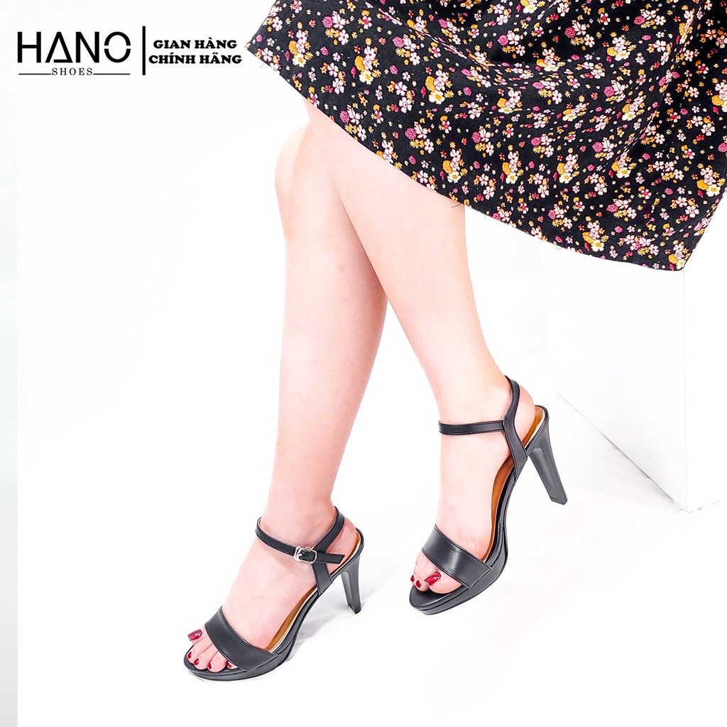 HANO - Sandal quai ngang cao gót nhọn 9cm đế đúp SD0014