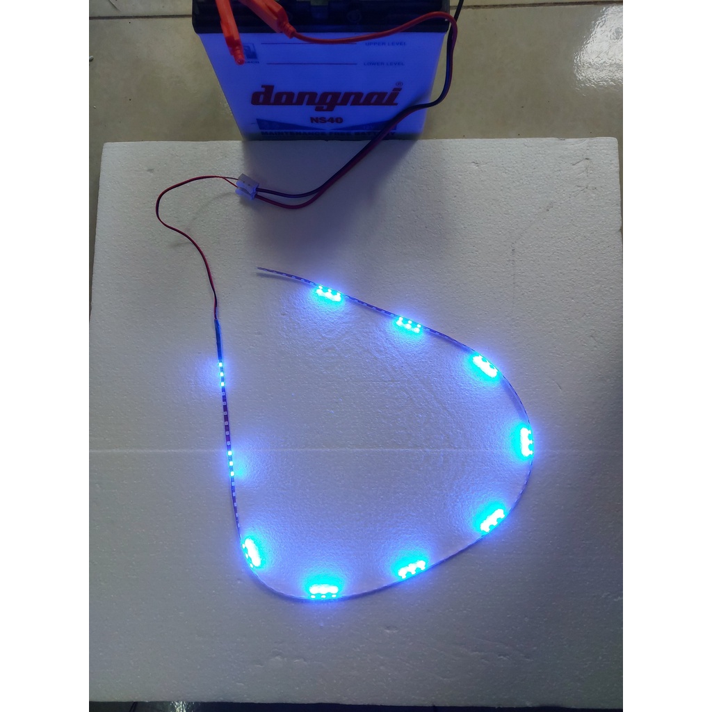 Dây led nháy đuổi 45CM trang trí oto ,xe máy,xe đạp điện 12V DC có chống nước