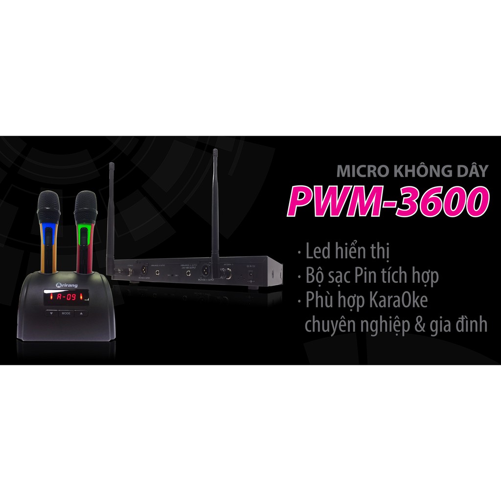 Micro Arirang Không Dây PWM-3600 - Bảo hành 12 tháng