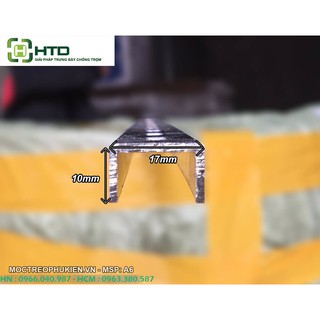 Thanh ray gắn tường A6 làm giá kệ đỡ hàng cho shop thời trang