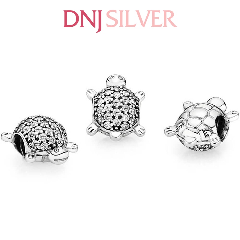 Charm bạc 925 cao cấp, hàng chuẩn bạc - Charm Pave Sea Turtle thích hợp để mix vòng tay charm - DN299