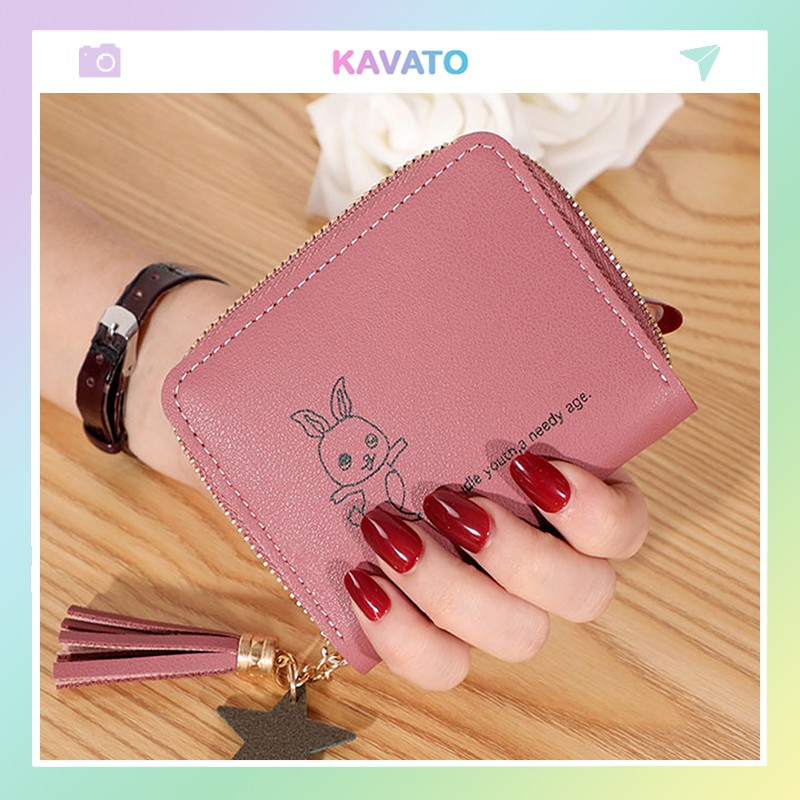 Ví nữ nhiều ngăn mini cầm tay đựng tiền nhỏ gọn bỏ túi KAVATO VD489