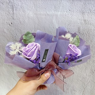 Hoa hồng tím handmade - cỡ trung