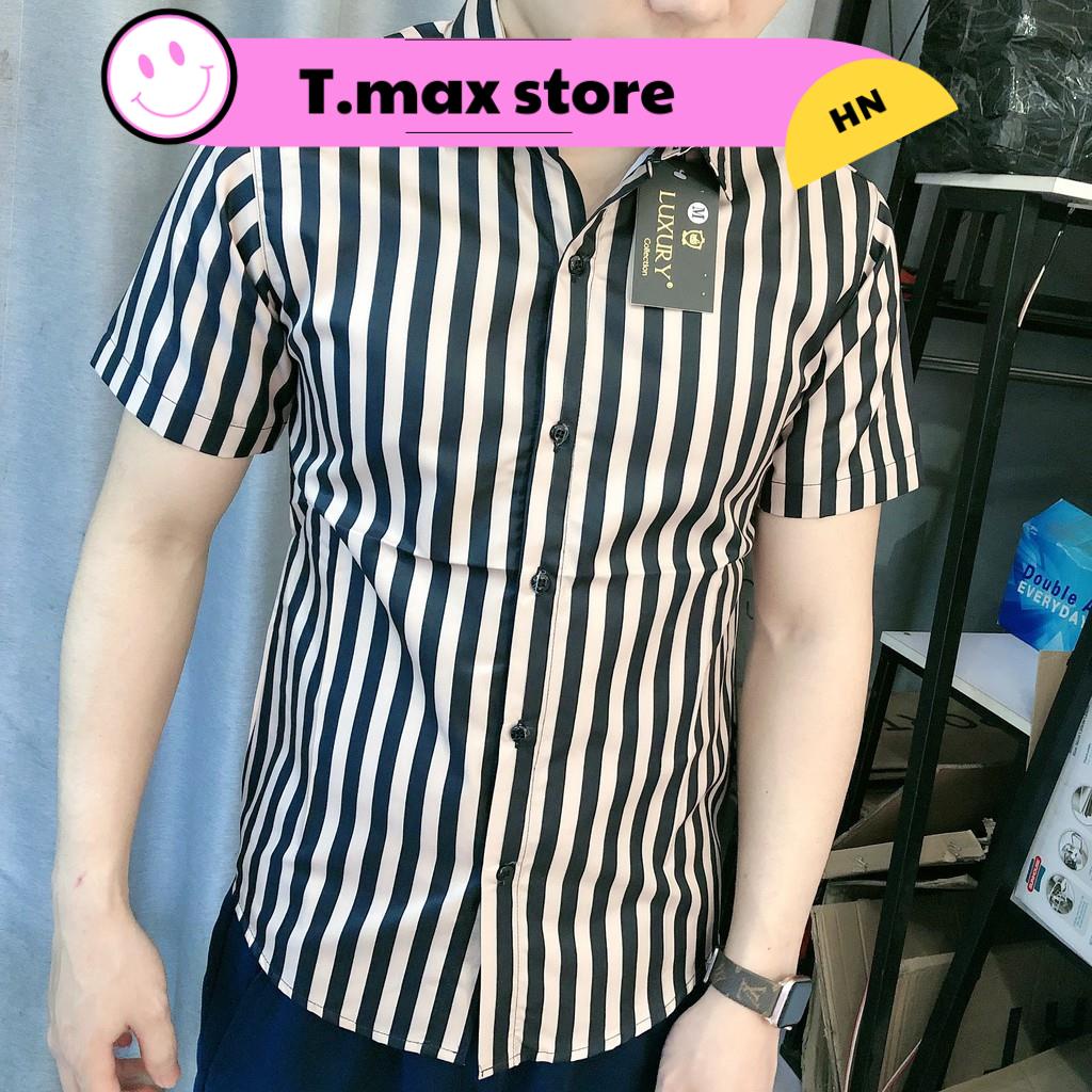 Áo Sơ Mi Kẻ 💖FREESHIP💖 Áo Sơ mi Công Sở họa tiết - Chất liệu lụa cotton cao cấp, chất vải mềm mịn, dáng slimfit trẻ đẹp