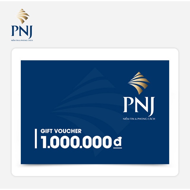 Phiếu quà tặng PNJ trị giá 1.000.000 VNĐ