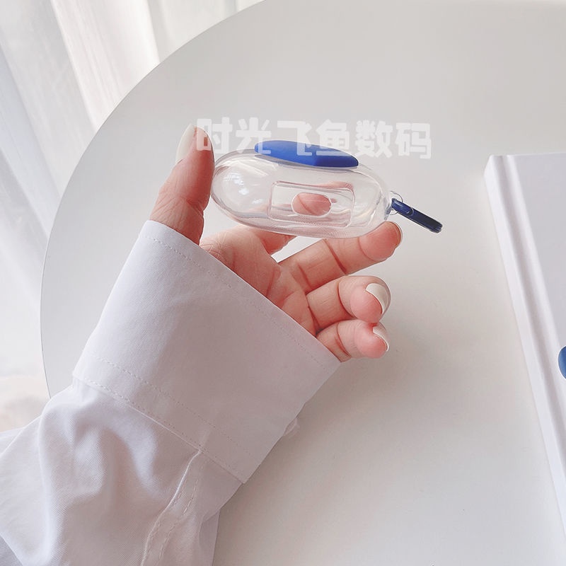 Hàng Có Sẵn! Vỏ Bảo Vệ Hộp Sạc Tai Nghe Realme Buds T100 Trong Suốt Hình Gấu & Nơ Xinh Xắn