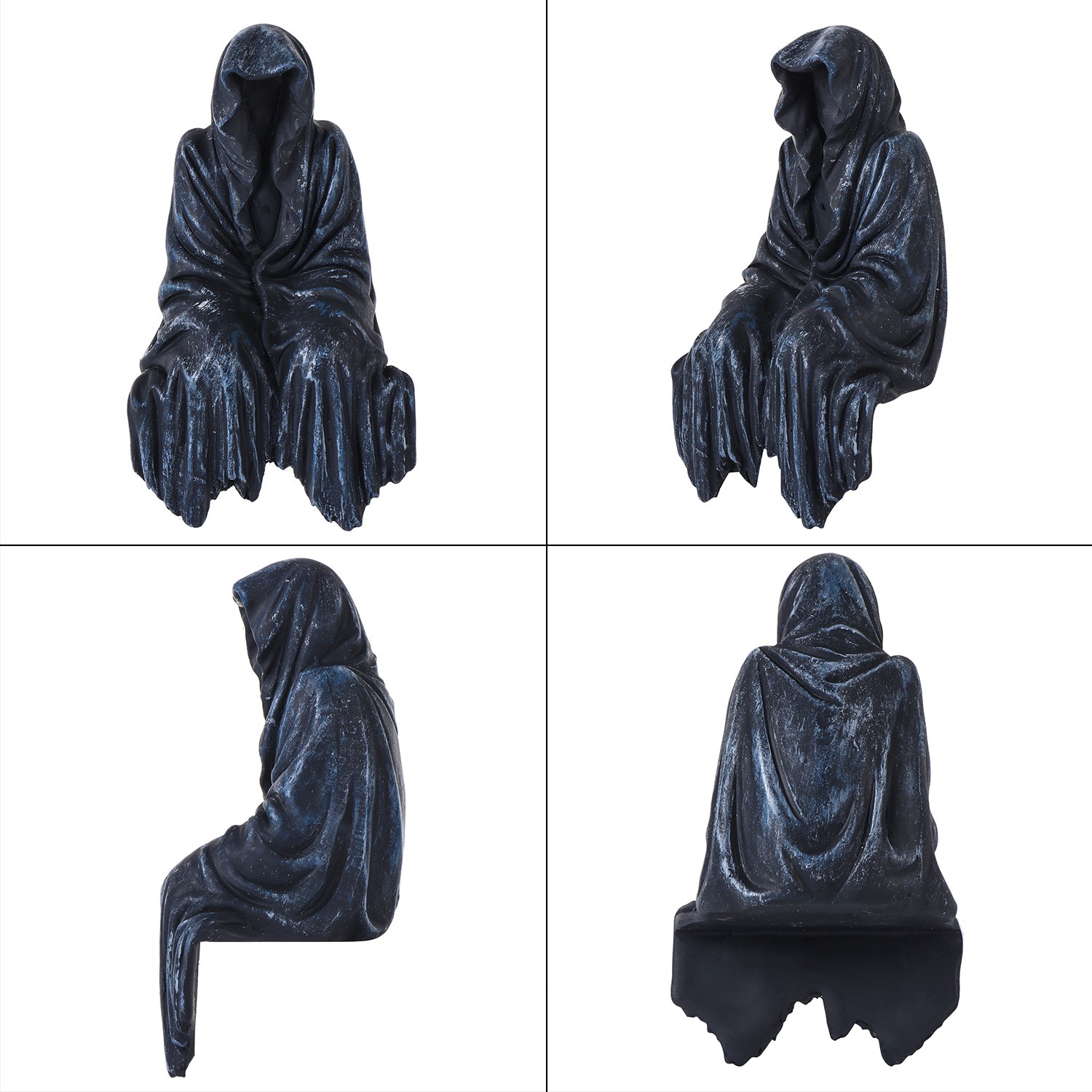 QINJUE Reaping Gothic Sculpture Sitting Gothic Sculpture Solace Reaper Desktop Ornament Resin Crafts Creeper
