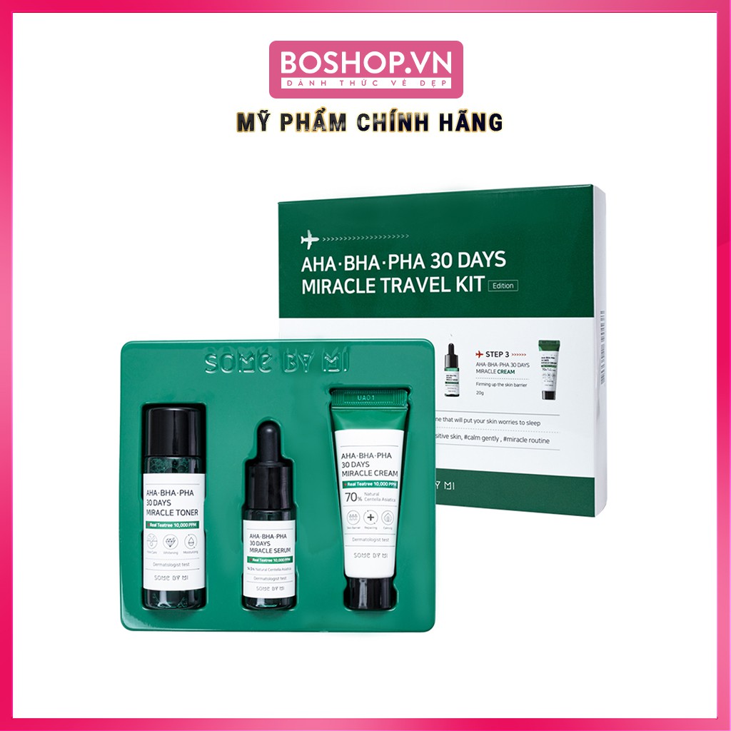 Set Giảm Mụn Some By Mi Miracle Travel Kit 3 Món