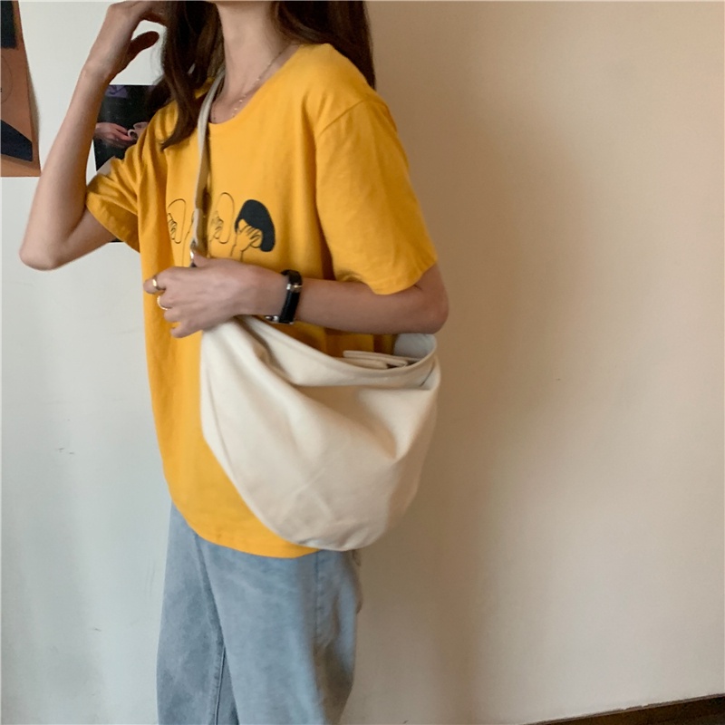 Túi đeo vai IELGY vải canvas thời trang Nhật Bản dành cho nữ