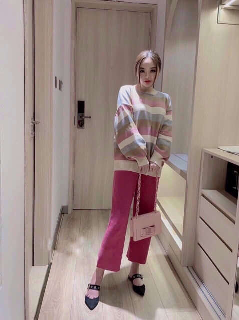 Set len kẻ hồng quảng châu xịn