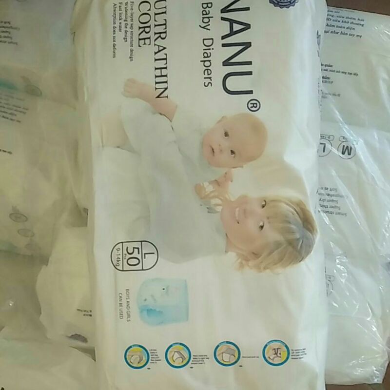 Bỉm tả quần trần xuất Nanu babay sz M/100 L/100 Xl/100  XXl/100
