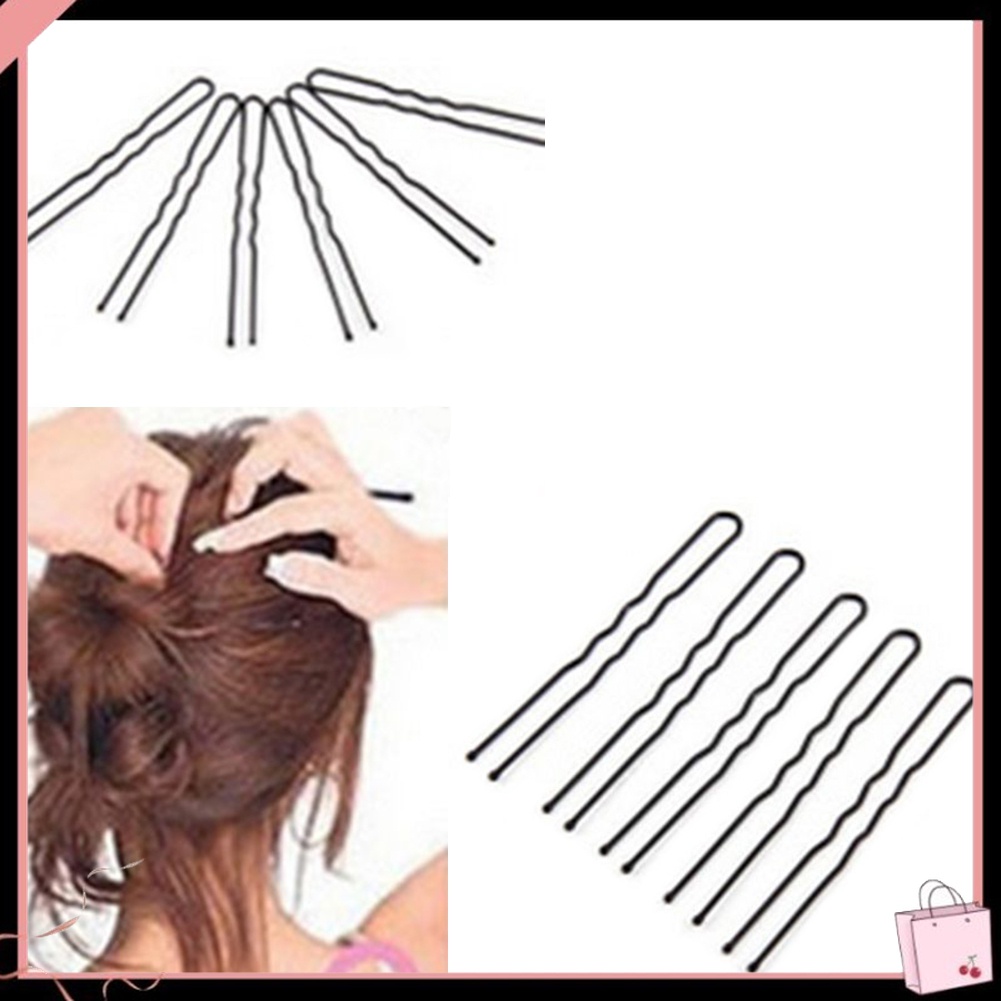 Set 50 Kẹp Tóc Hình Chữ U Tạo Kiểu Tóc Xoăn Dành Cho Salon