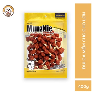 Đùi gà mềm MunzNie cho chó gói lớn 400g 3in