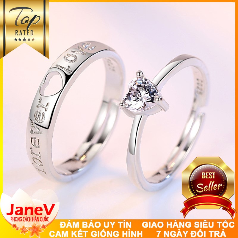 Nhẫn Cặp Nam, Nữ Phong Cách Hàn Quốc NC106