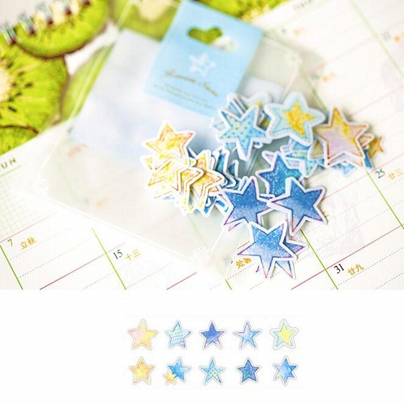 Bộ 70 miếng dán giấy dễ thương dùng trang trí sổ tay