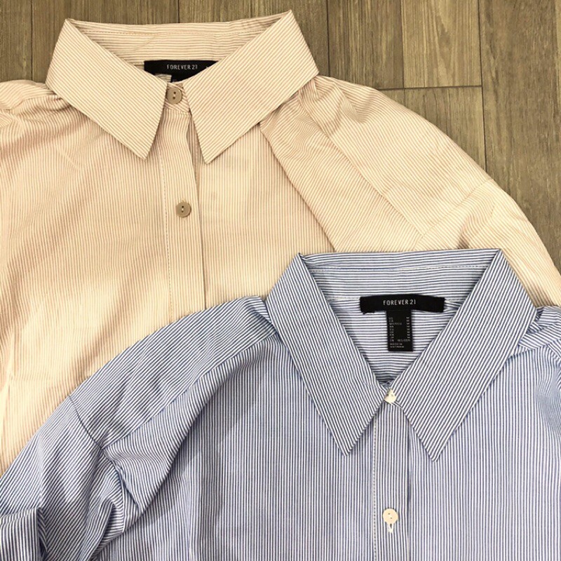 Áo Sơ Mi Vạt Bầu Tay Dài Xẻ Hông F21