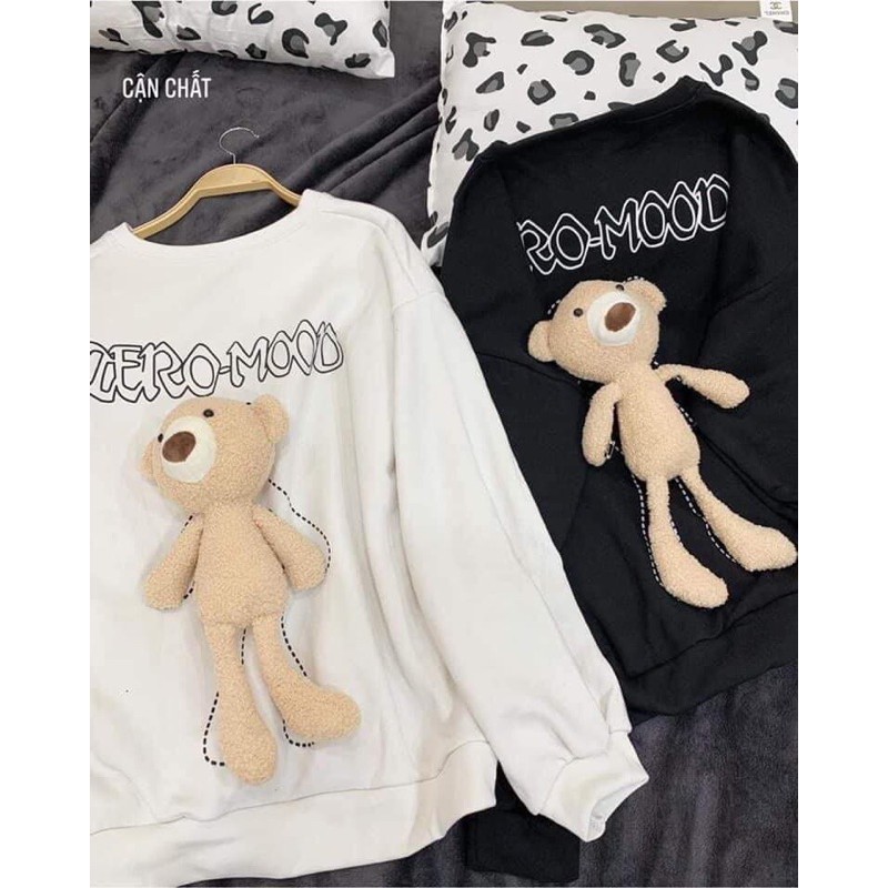 Áo thun dài tay gấu bông lưng