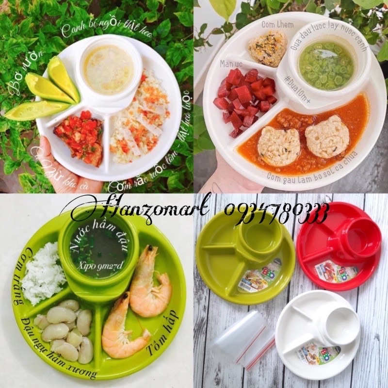 Khay ăn dặm BLW cho bé hàng nội địa nhật